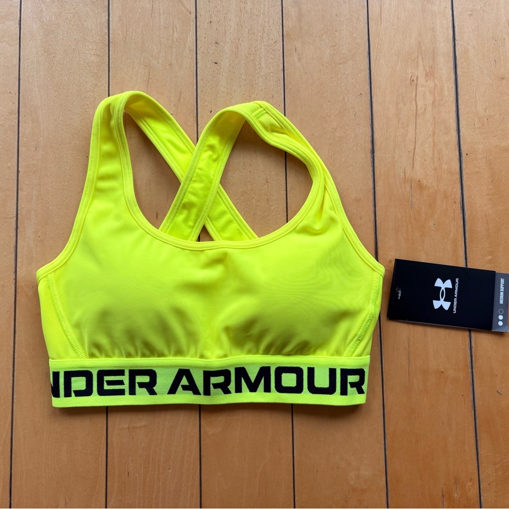 NWT Under Armour DFO Crossback Mid Sports Bra - Medium Impact